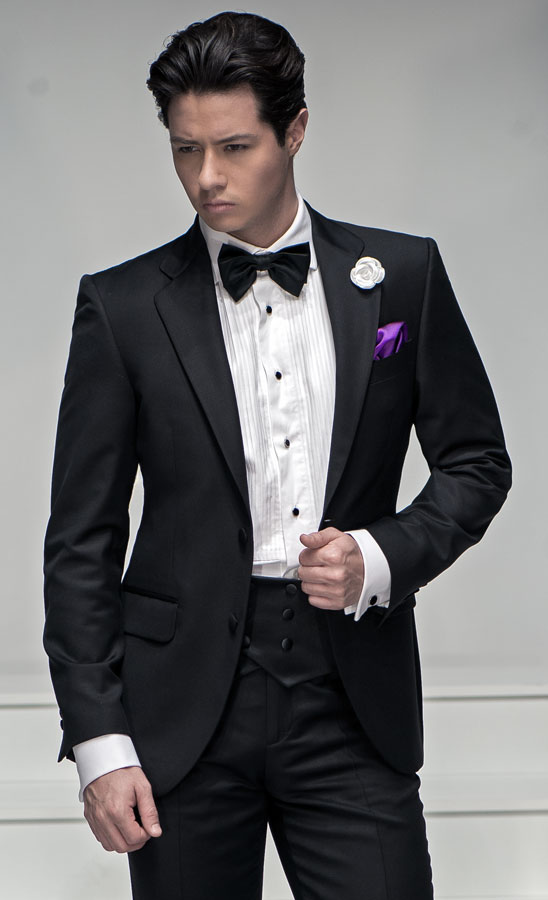 ONGala 290 - Trajes para novio en lana negro