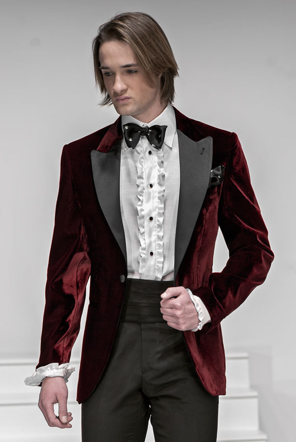 ONGala 395 - Chaqueta esmoquin en terciopelo azúl royal