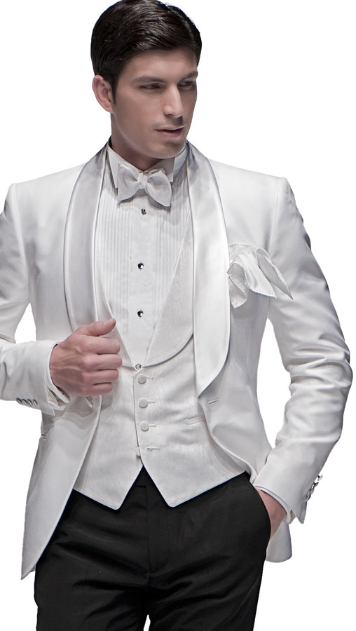 ONGala 689 - Chaqueta esmoquin blanca