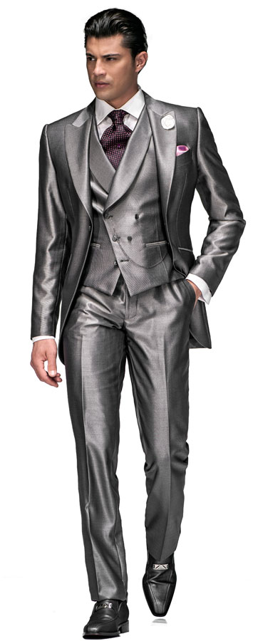 ONGala 405 - Traje de novio italiano modelo semilevita gris