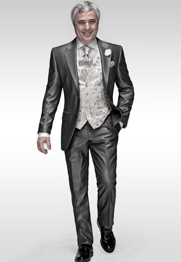 ONGala 654 - Traje italiano gris metálico