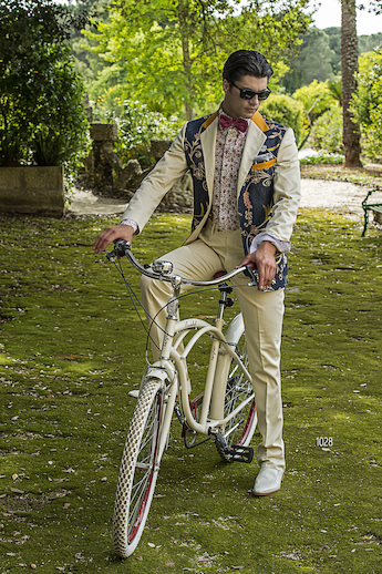 ONGala 1028 - Traje de novio patchwork algodón damas blanco