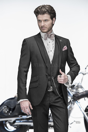 ONGala 1086 - Trajes de novio con "ticket pocket" mixto lana