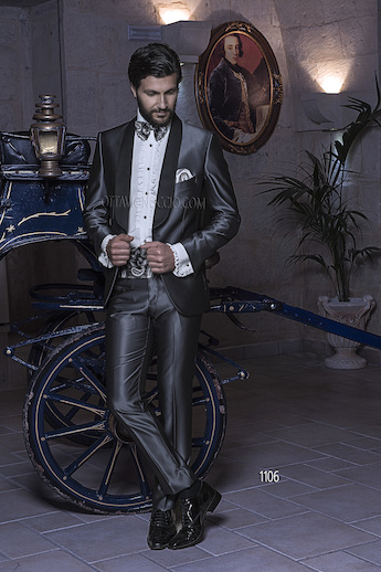ONGala 1106 - Trajes para novio mixto poliéster viscosa gris