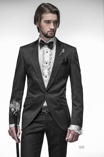 ONGala 1149 - Traje de novio con chaqueta jacquard