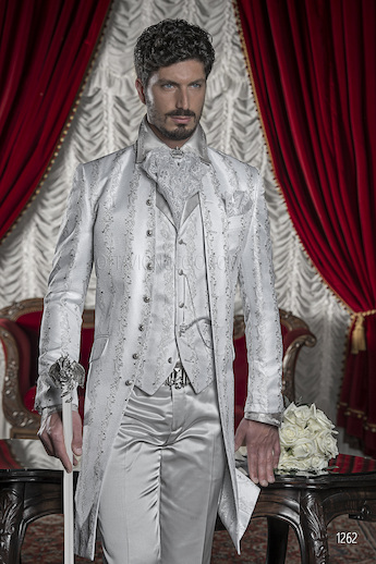 ONGala 1262 - Dress for Groom with Pearl Grey Brocade Jacket