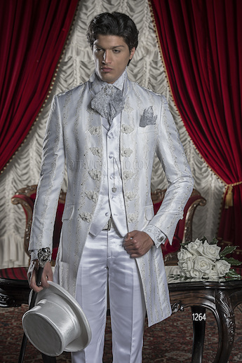 ONGala 1264 - Fashion Suits with White Brocade Jacket