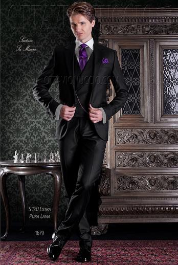 ONGala 1679 - Traje italiano de novio negro