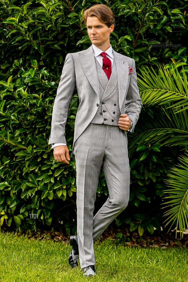 ONGala 1701 - Gray Prince of Wales wedding morning coat