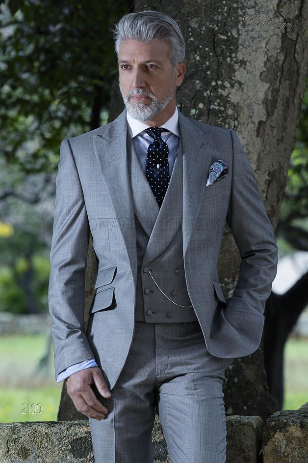 ONGala 2109 - Traje clásico gris fil a fil mixto lana