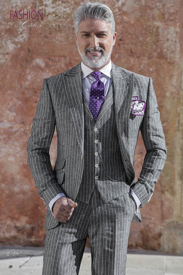 ONGala 2194 - Traje italiano vintage de lino