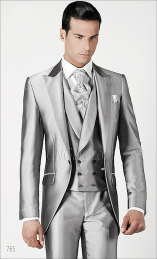 ONGala 765 - Trajes de novio semilevita gris plata