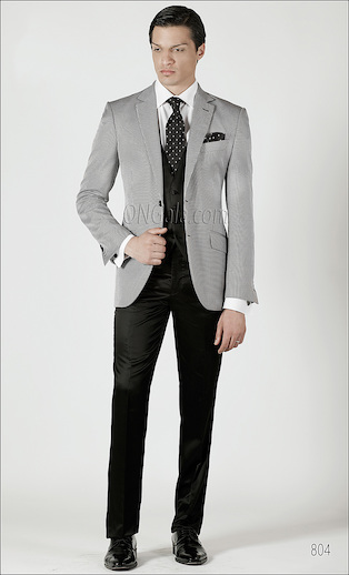 ONGala 804 - Traje para novio con Chaqueta pata de gallo de algodón