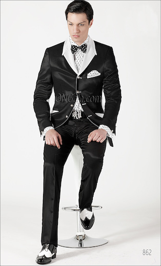 ONGala 862 - Traje de novio italiano damas negro