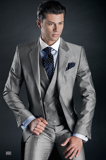 ONGala 890 - Trajes de novio en lana mohair gris