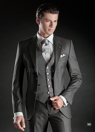 ONGala 960 - Traje de novio italiano gris