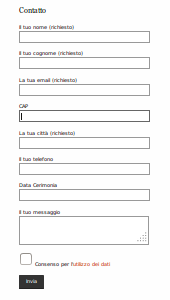 Modulo richiesta informazioni.